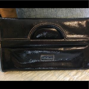 Black Nine&Co Faux Leather Clutch